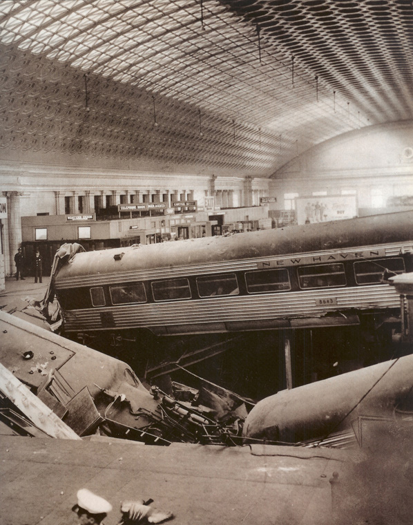Train wreck in the old station.