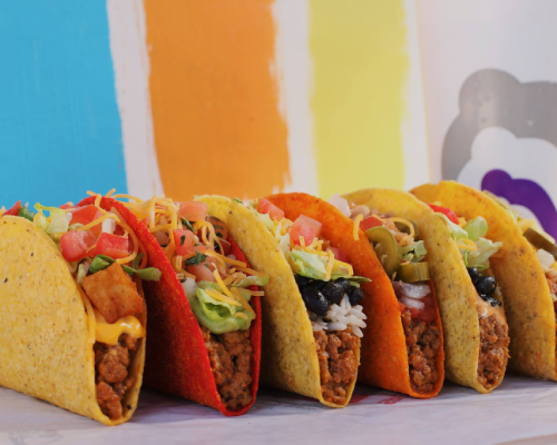 Five tacos from Taco Bell.