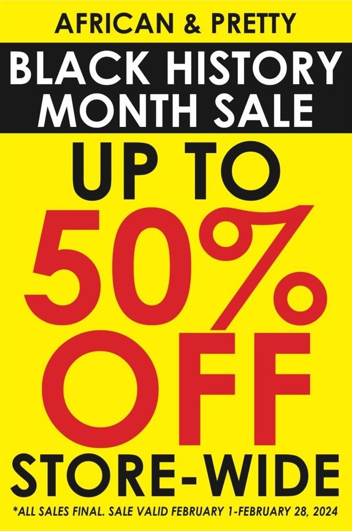 Celebrate Black History Month with up to 50% off at African & Pretty icon