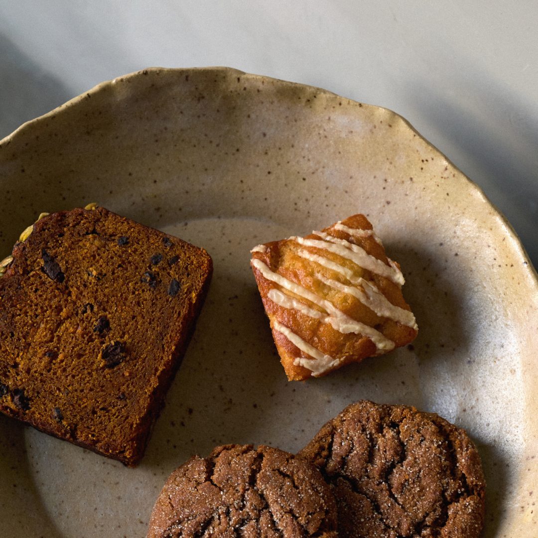 baked goods spread on a plate